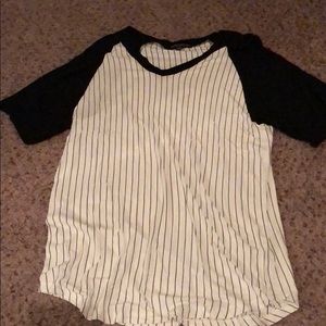 White and black stripped shirt